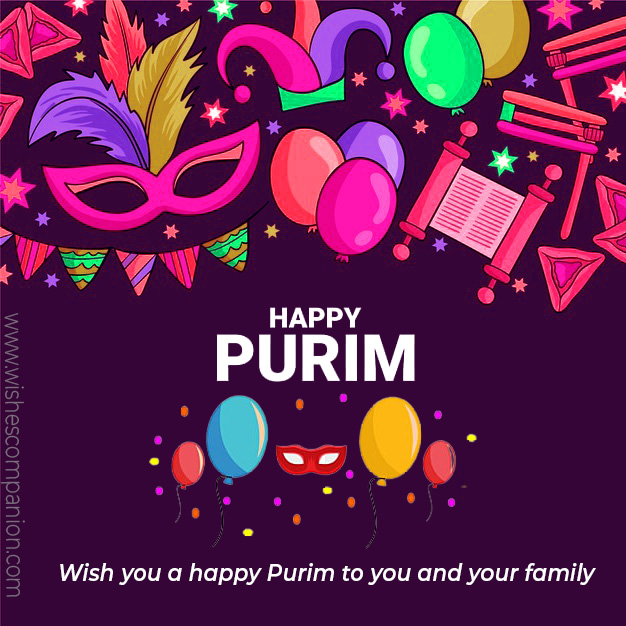 Wish you a happy Purim to you and your family