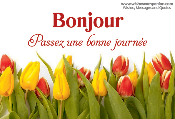 Bonjour Images with Flowers