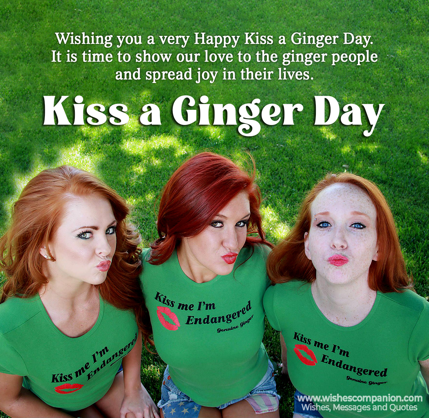 National Kiss a Ginger Day Wishes, Messages and images