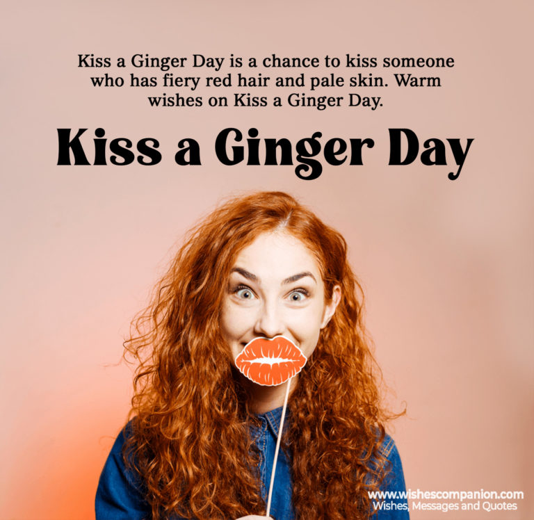 National Kiss a Ginger Day Wishes, Messages and images