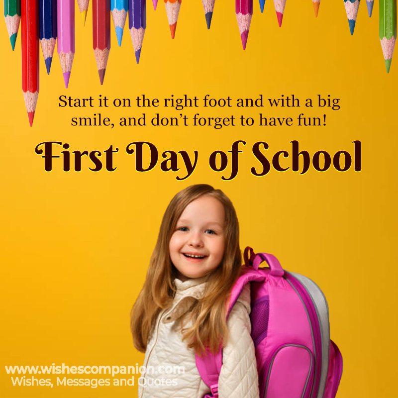 first day of your school