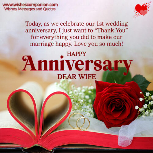 50+ Wedding Anniversary Wishes and Messages for Wife