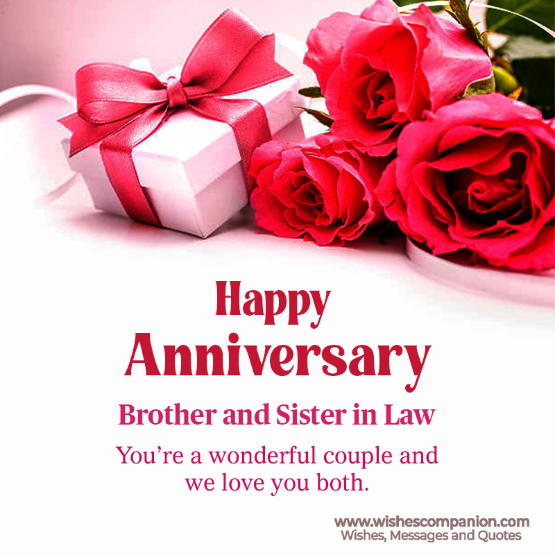 Anniversary Wishes For Brother and Sister in Law