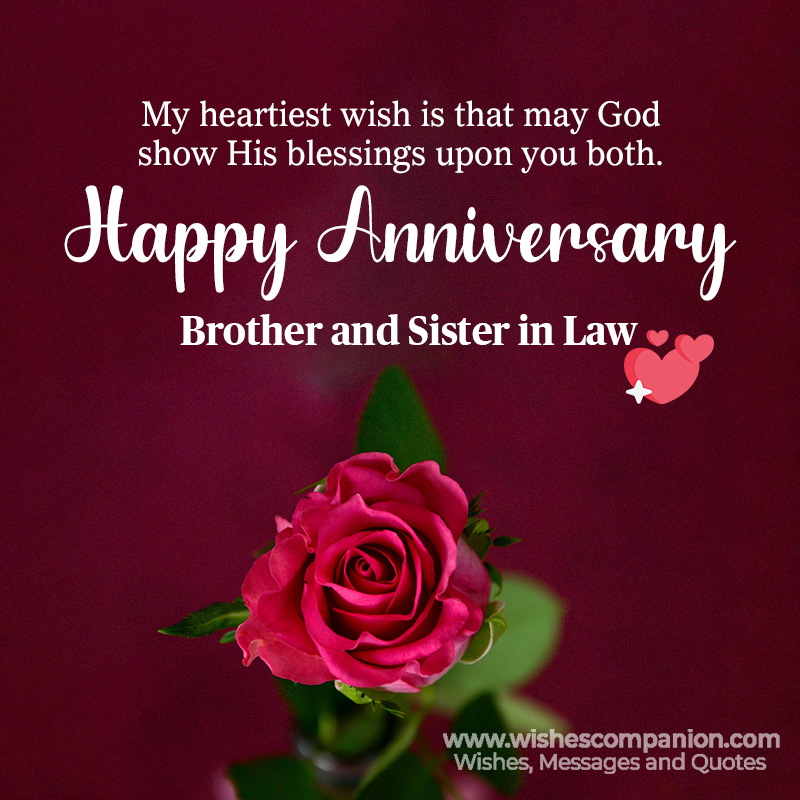 Anniversary Wishes For Brother and Sister in Law