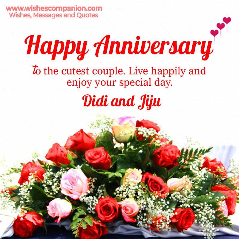 Anniversary Wishes For Sister and Jiju