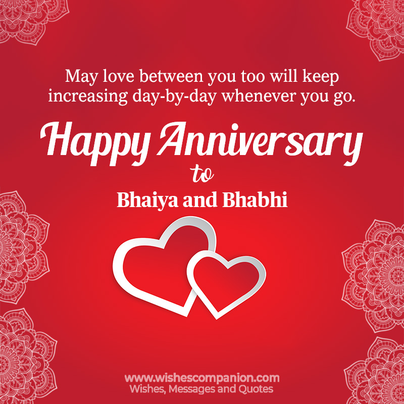 Wedding Anniversary Wishes for Bhaiya and Bhabhi - Wishes Companion