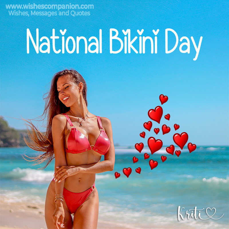National Bikini Day Wishes, Messages and Caption for social Media