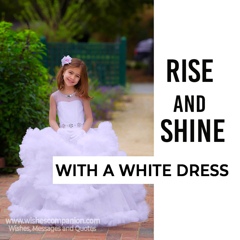 Lady in White Dress (Status & Caption) for White Dress Lovers