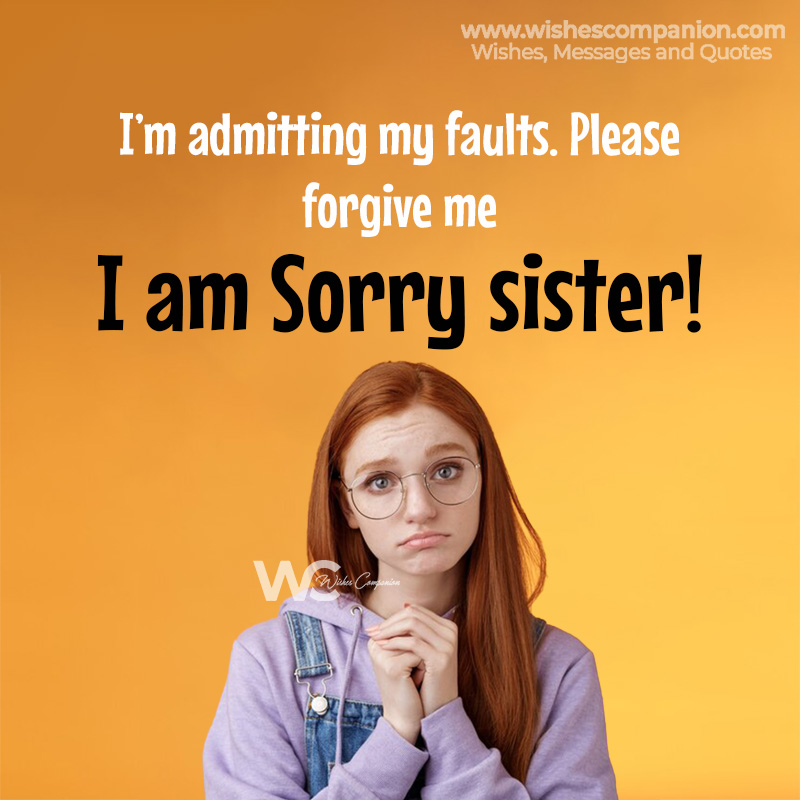Sorry Messages for Caring Sister – Best Apology Messages