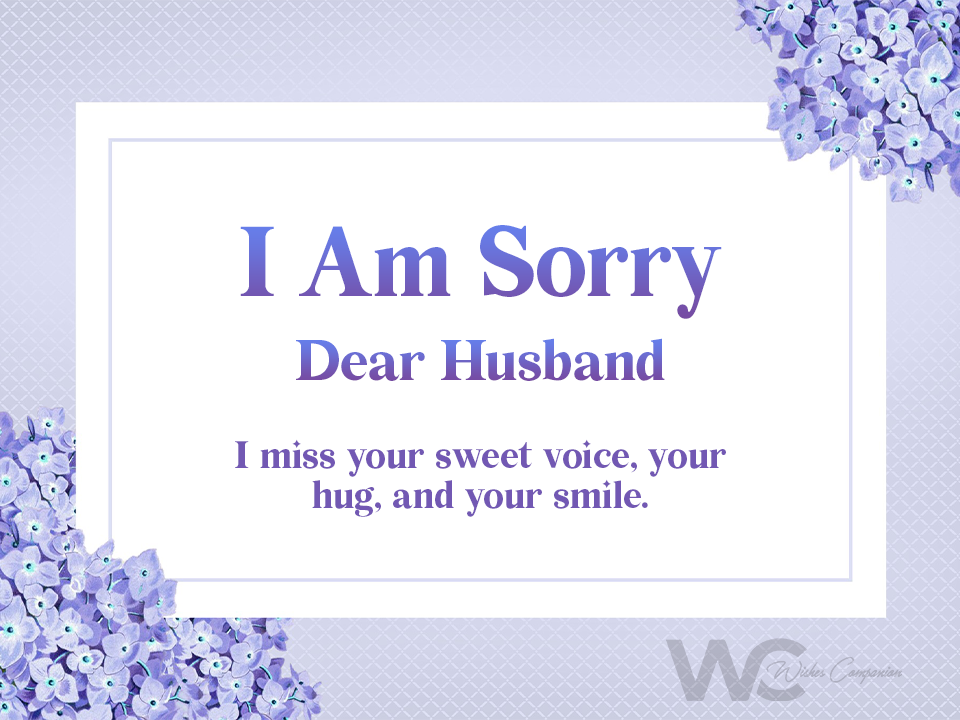 sorry husband