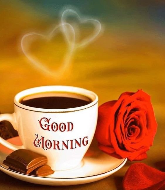 good morning coffee and flowers